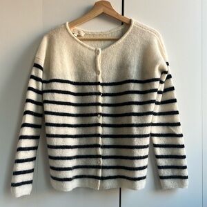 Sezane Gaspard in écru/navy stripe